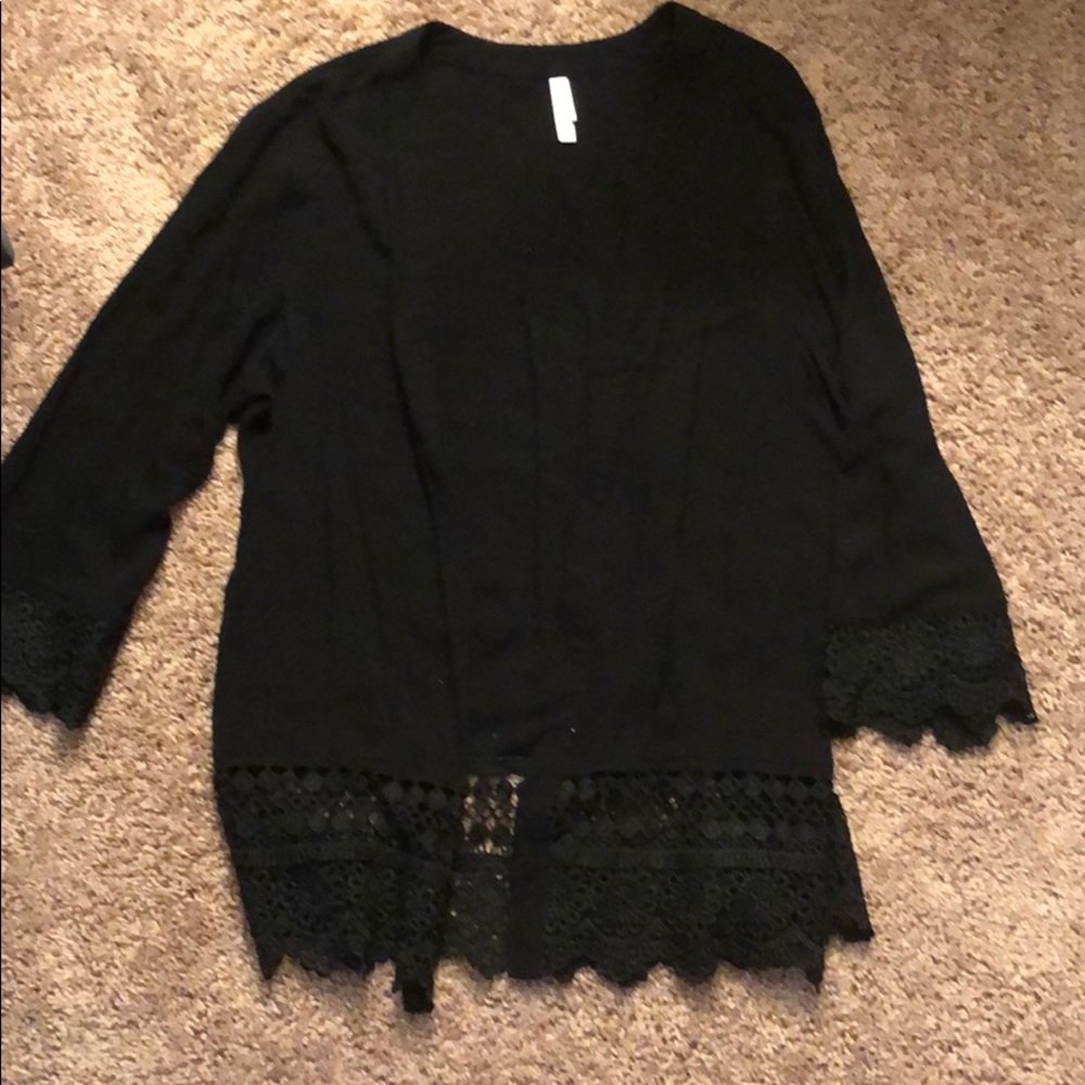 Black cardigan